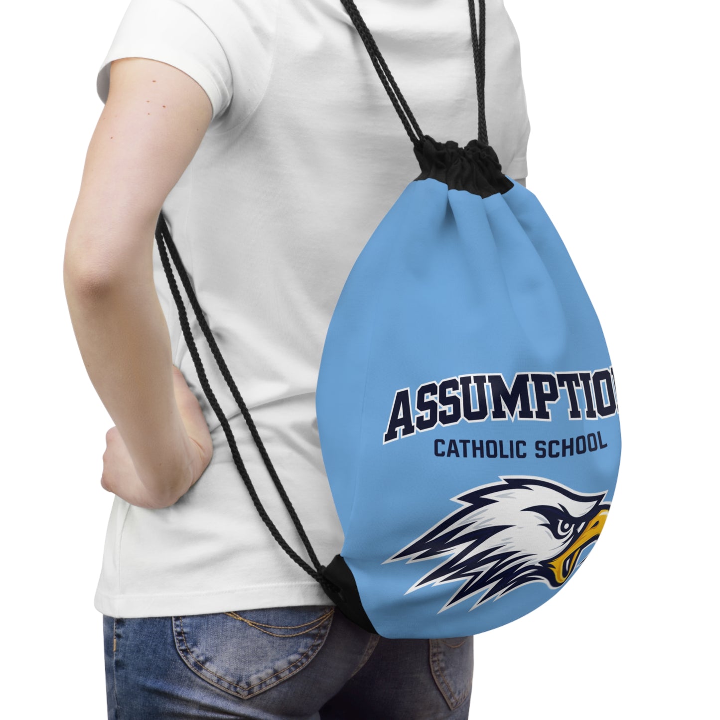 ACS Drawstring Backpack Carolina Blue